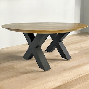 Industrial Metal Coffee Table Base - XSTYLE | Sturdy Table Legs for Modern Home Decor | Customizable Furniture Legs for Coffee Table