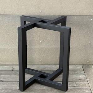 Steel Table Base - SQUARY | Dining Steel Desk Base | Industrial Design | Heavy Duty Table Legs