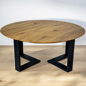 Industrial Metal Coffee Table Base - LSHAPE | Sturdy Table Legs for Modern Home Decor | Customizable Furniture Legs for Coffee Table