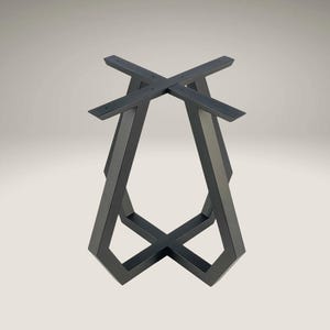 Metal Table Base - PEAR | Dining Steel Desk Base | Industrial Design | Heavy Duty Table Legs