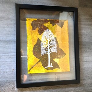 Sweet Gum Woodblock prints, Tulip poplar, Tree Silhouette, Tree and Leaf Art image 7