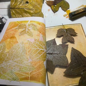 Sweet Gum Woodblock prints, Tulip poplar, Tree Silhouette, Tree and Leaf Art image 9