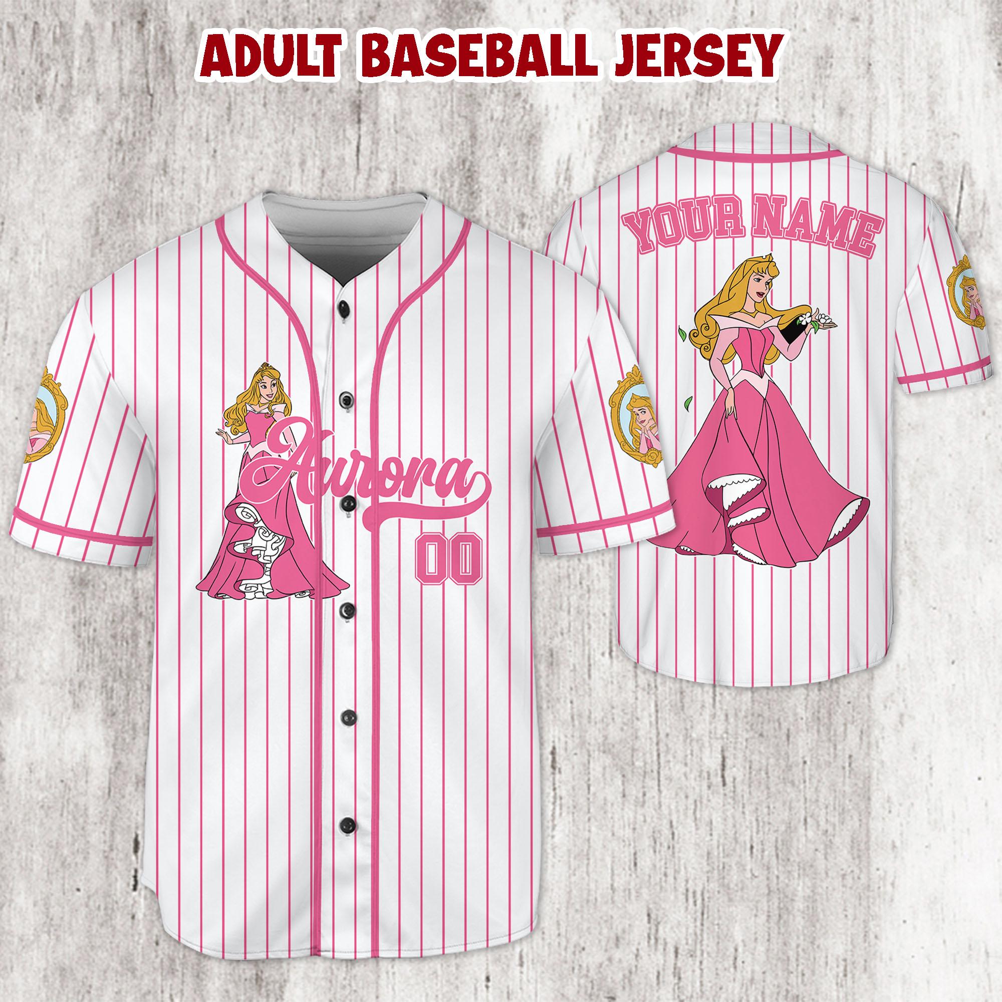 Discover Aurora Sleeping Beauty Coquette Baseball Jersey, Disney Princess Team Shirt