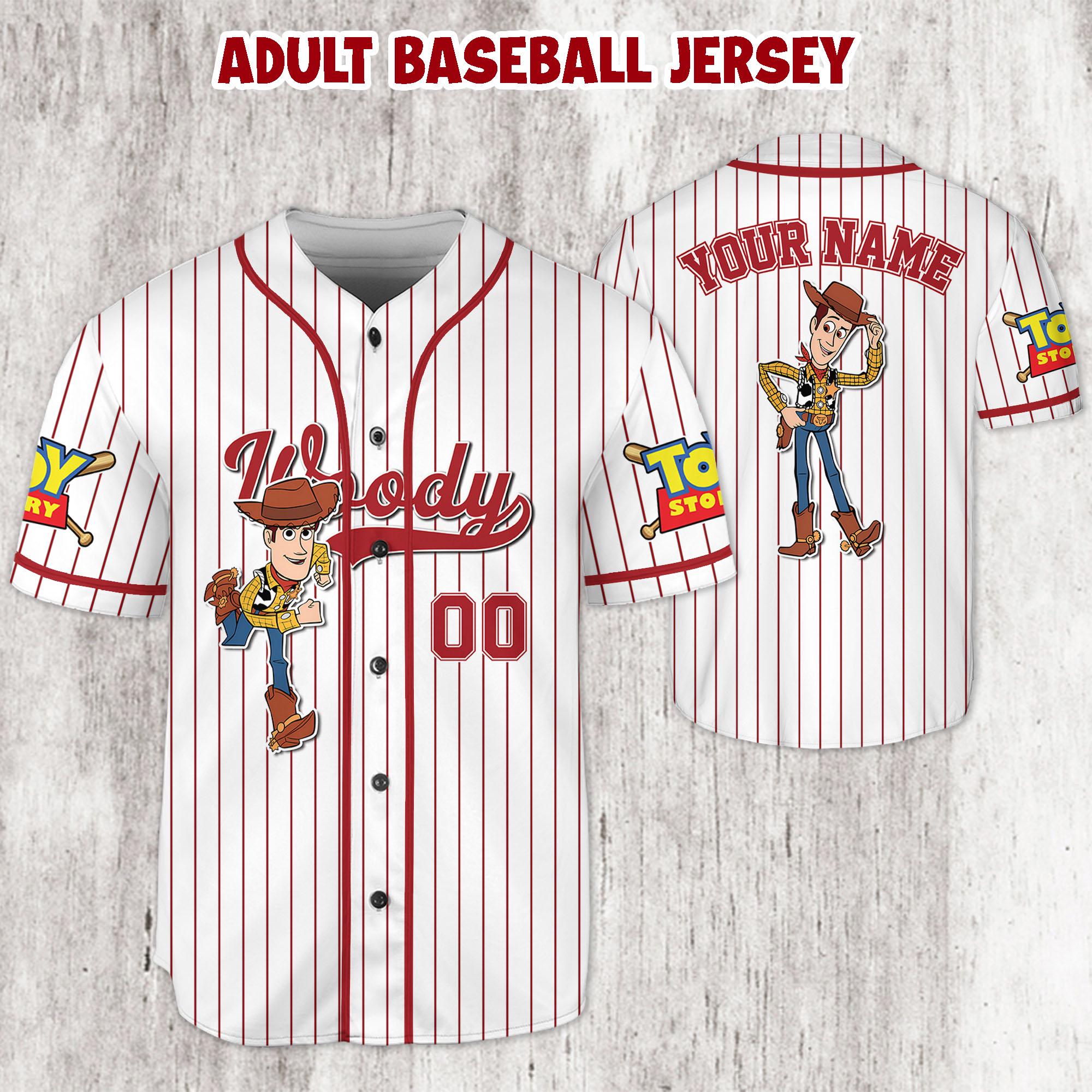 Discover Personalized Woody Toy Story Baseball Jersey, Birthday Boy Vacation Outfit