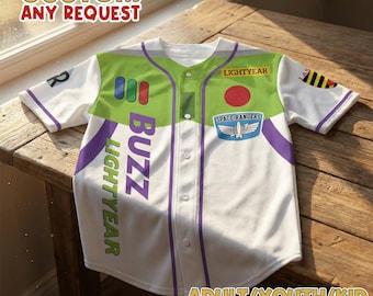 Custom Buzz Lightyear Baseball Jersey, Disney Toy Story Shirt, Personalized Gift for Fans
