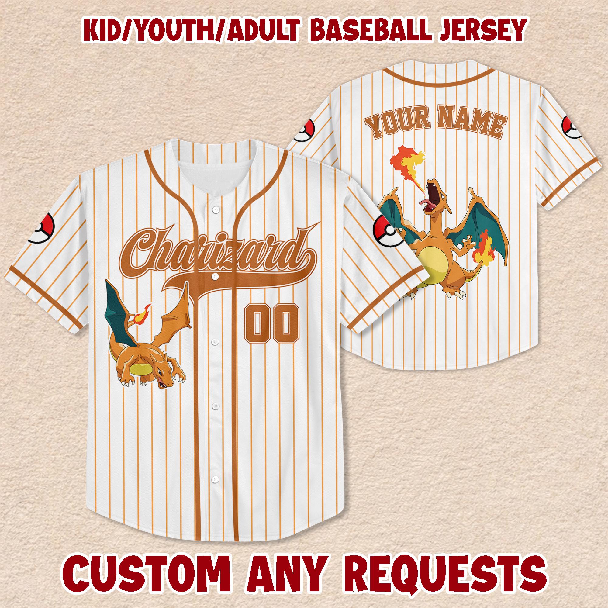 Discover Personalized Poke Birthday Baseball Jersey, Pika Cartoon Family Matching Tee, Retro Party Gift for Kids