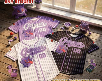 Camiseta de béisbol personalizada de Poke Evolution, conjunto a juego con el equipo de anime, regalo para fans de Monster