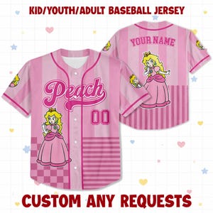 Custom Name Mario Galaxy Character Jersey Shirt, Matching Family Universal Birthday Gift Outfit image 4
