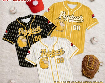 Camiseta de béisbol de Poke Evolution, camiseta de equipo de anime personalizada con nombre.