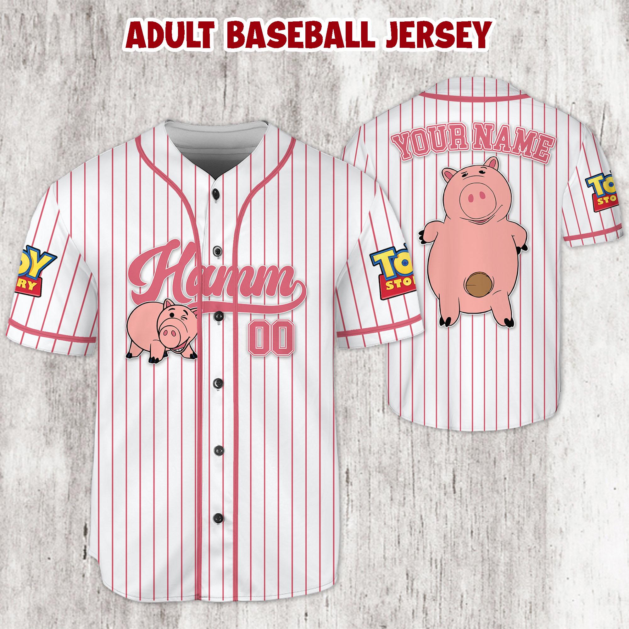 Discover Personalized Toy Story Hamm Baseball Jersey, Pig Character Shirt, Birthday Gift for Kids Adults