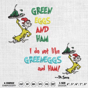 Read Across America Embroidery Download, Reading Week Embroidery Digital, Funny Cartoon Embroidery File, Reading Day Embroidery