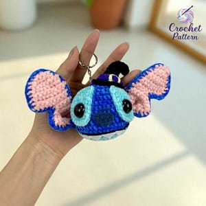 Stitch Keychain Crochet Pattern PDF, Stitch Crochet Pattern, Amigurumi Stitch Pattern, Cute Stitch Crochet Toy,Easy Crochet Pattern
