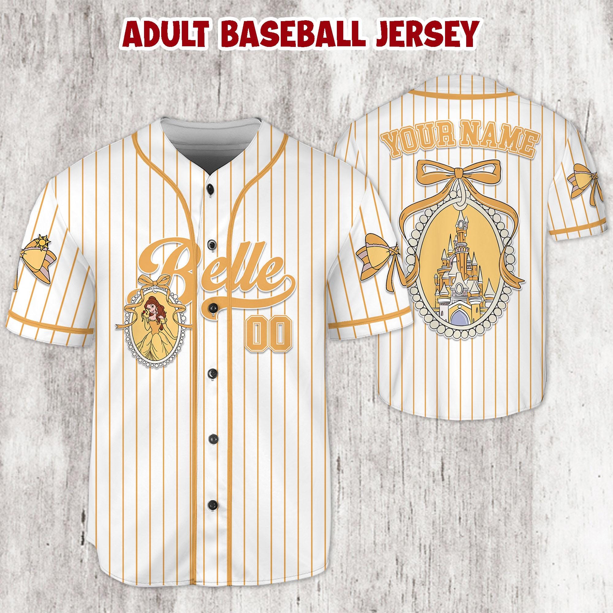 Discover Princess Belle Jersey Shirt, Disney Baseball Jersey, Kids Youth Adult Gift
