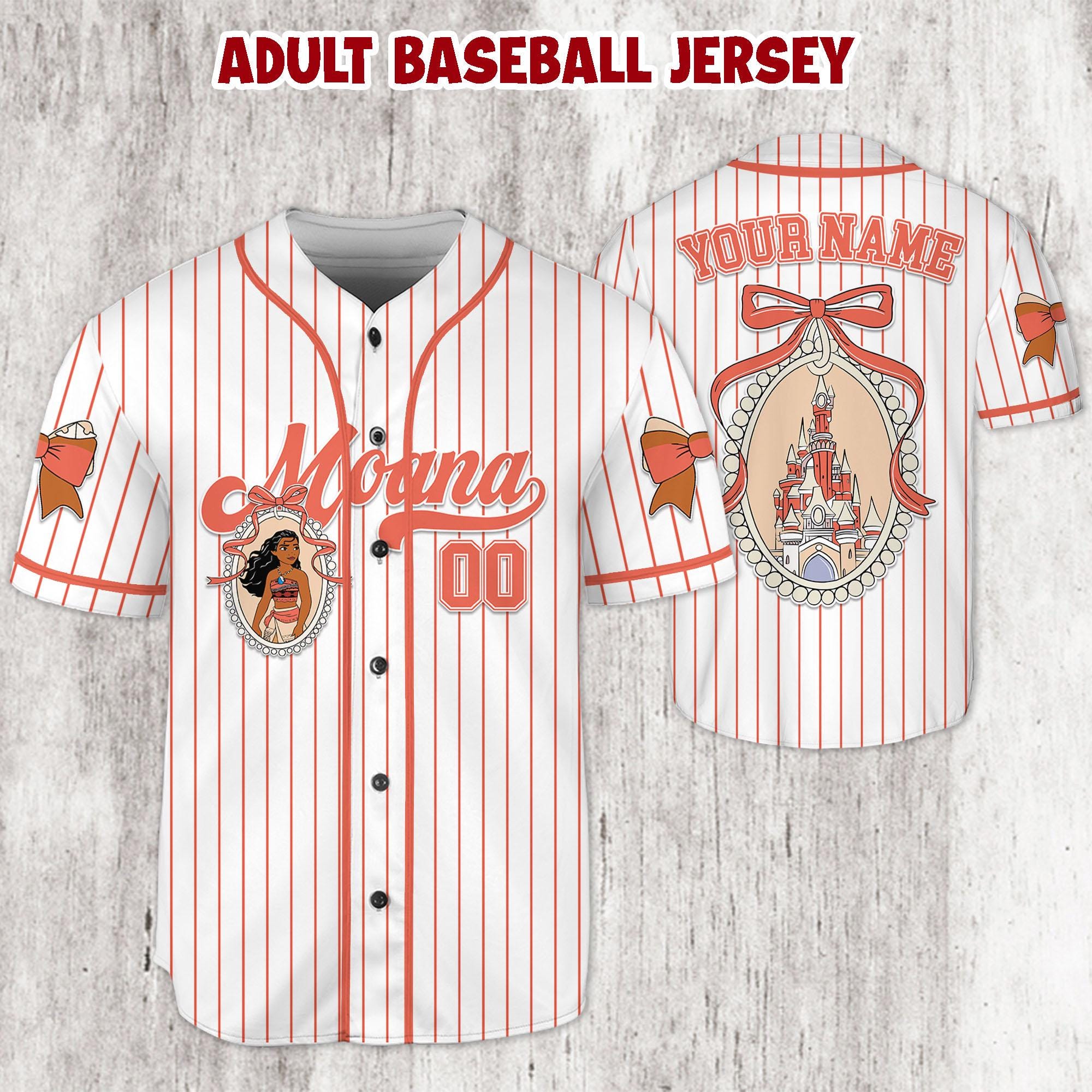 Discover Moana Princess Jersey Shirt, Disney Baseball Jersey, Kids Youth Adult Gift