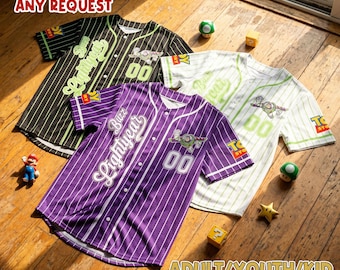 Camiseta de béisbol personalizada de Space Ranger con nombre y número personalizados para adultos, jóvenes y niños, regalo de cumpleaños.