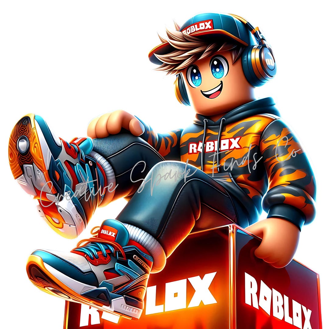Roblox Boy PNG Gamer Shirt Design Stickers Digital Download Etsy Il 4qa4 