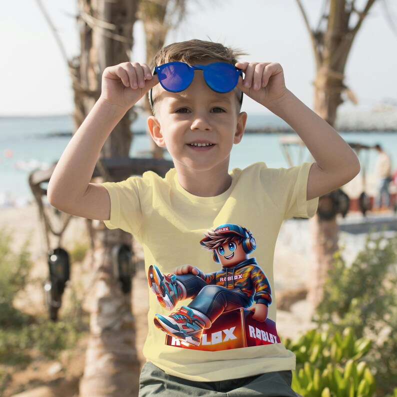 Roblox Boy PNG Gamer Shirt Design Stickers Digital Download Etsy Il Mcsh 