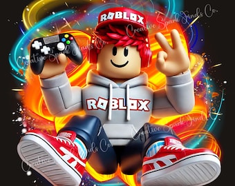 Roblox Gamer PNG: Shirt Designs, Stickers (Digital Download)