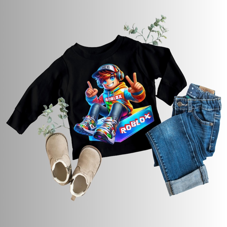 Roblox Boy PNG Gamer Shirt Designs Stickers Digital Download Etsy Il Lma0 
