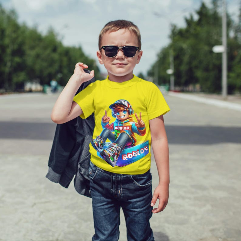 Roblox Boy PNG Gamer Shirt Designs Stickers Digital Download Etsy Il 1bth 