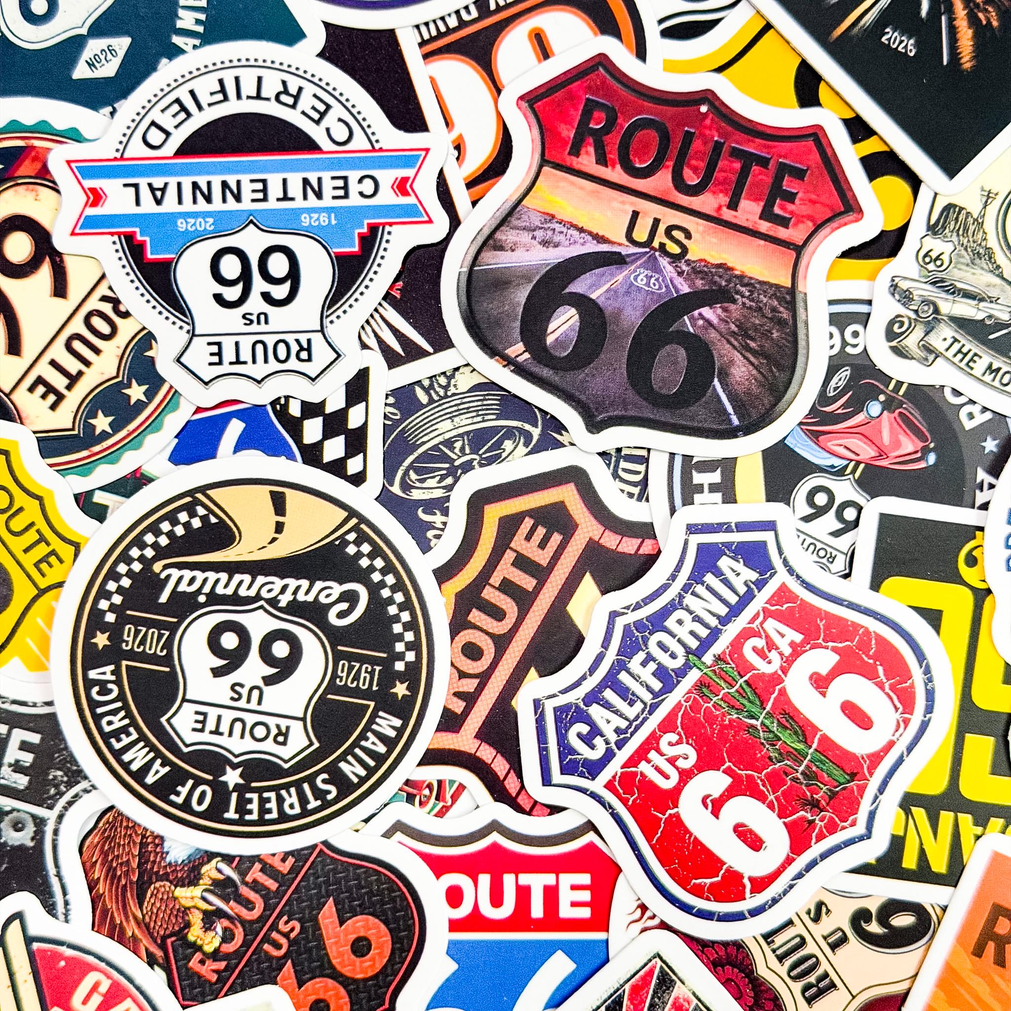 50PCS Rustic Highway Stickers Pack, Adventurous Western Travel Stickers ...