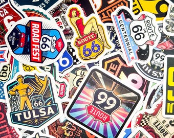 50 STKS rustieke snelwegstickers, stickers avontuurlijk western reizen, ruige graffitistickers langs de weg voor koffers, laptop, gitaar