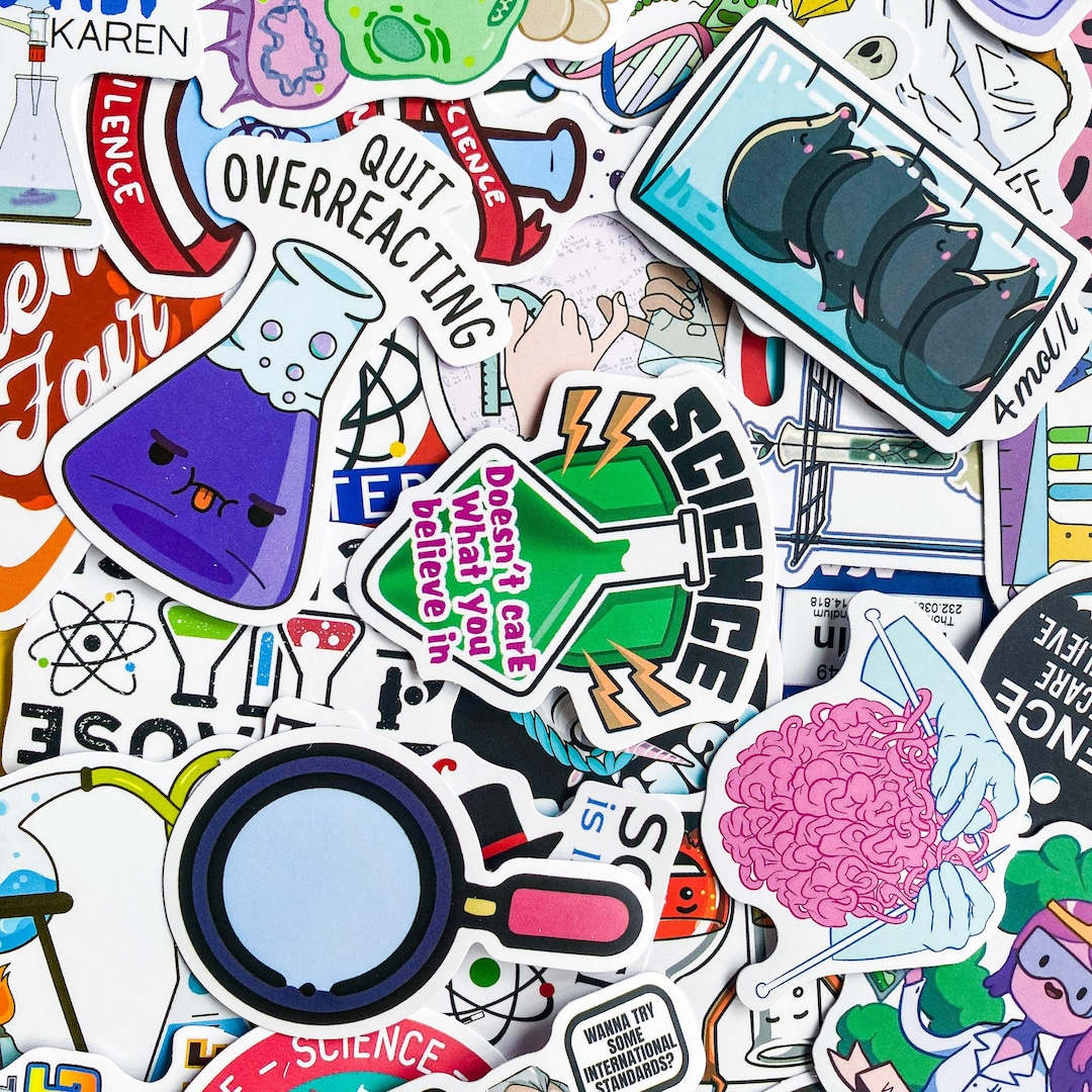 Sticker Health Science 50PCS Funny Lab Stickers, Science Stickers, Cute Biology and Chemistry ...