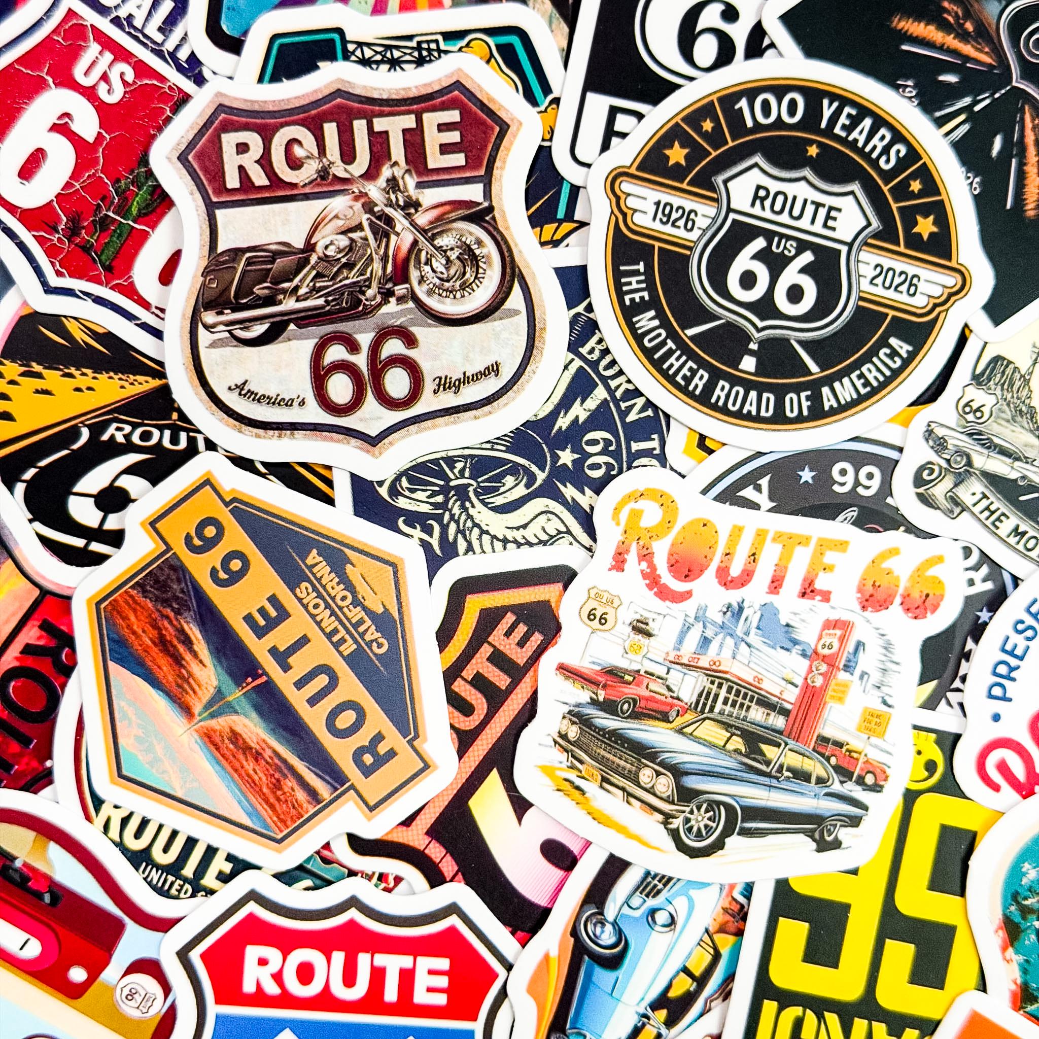 50PCS Rustic Highway Stickers Pack, Adventurous Western Travel Stickers ...