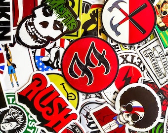 100 STKS grunge-muziekposterstickerspakket, street rock grafische stickers, alternatieve albumstijlstickers voor helm, bidon, gitaar