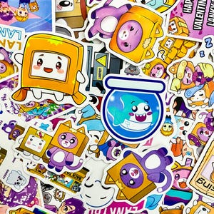 100 pegatinas de personajes kawaii al azar, lindos diseños de fantasmas y animales, estilo anime, vinilo resistente al agua, pegatinas divertidas para niños y portátiles