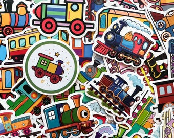 50 stuks stickers treinmotor, locomotiefstickers, cartoon treinstickers, waterdichte stickers voor etui, bidons, kinderen, helm