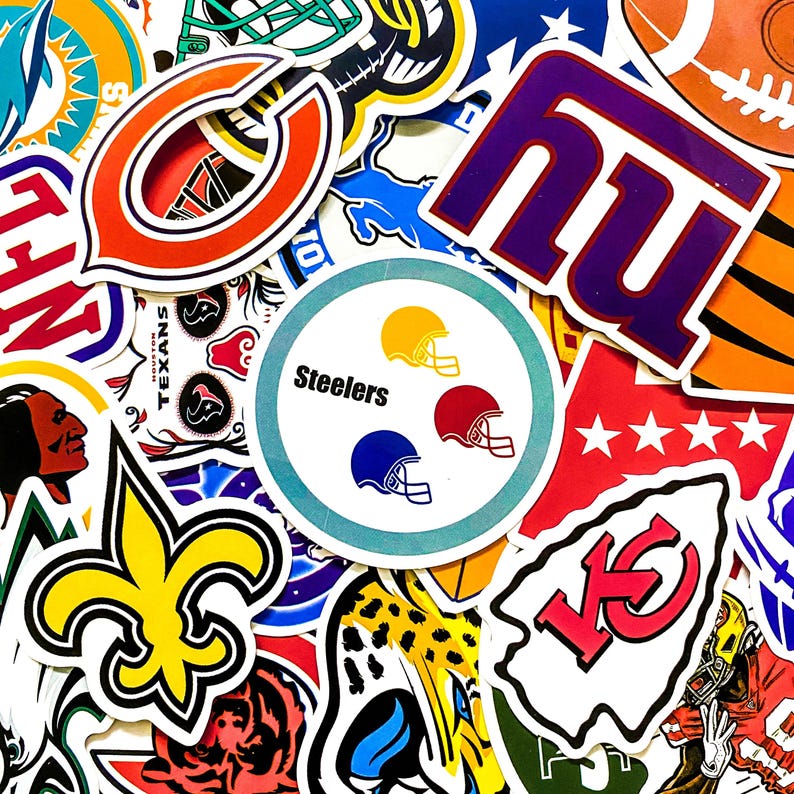 Football Sticker Pattern 50PCS Dynamic Football Stickers Pack, Cool Athletic Graffiti Stickers ...