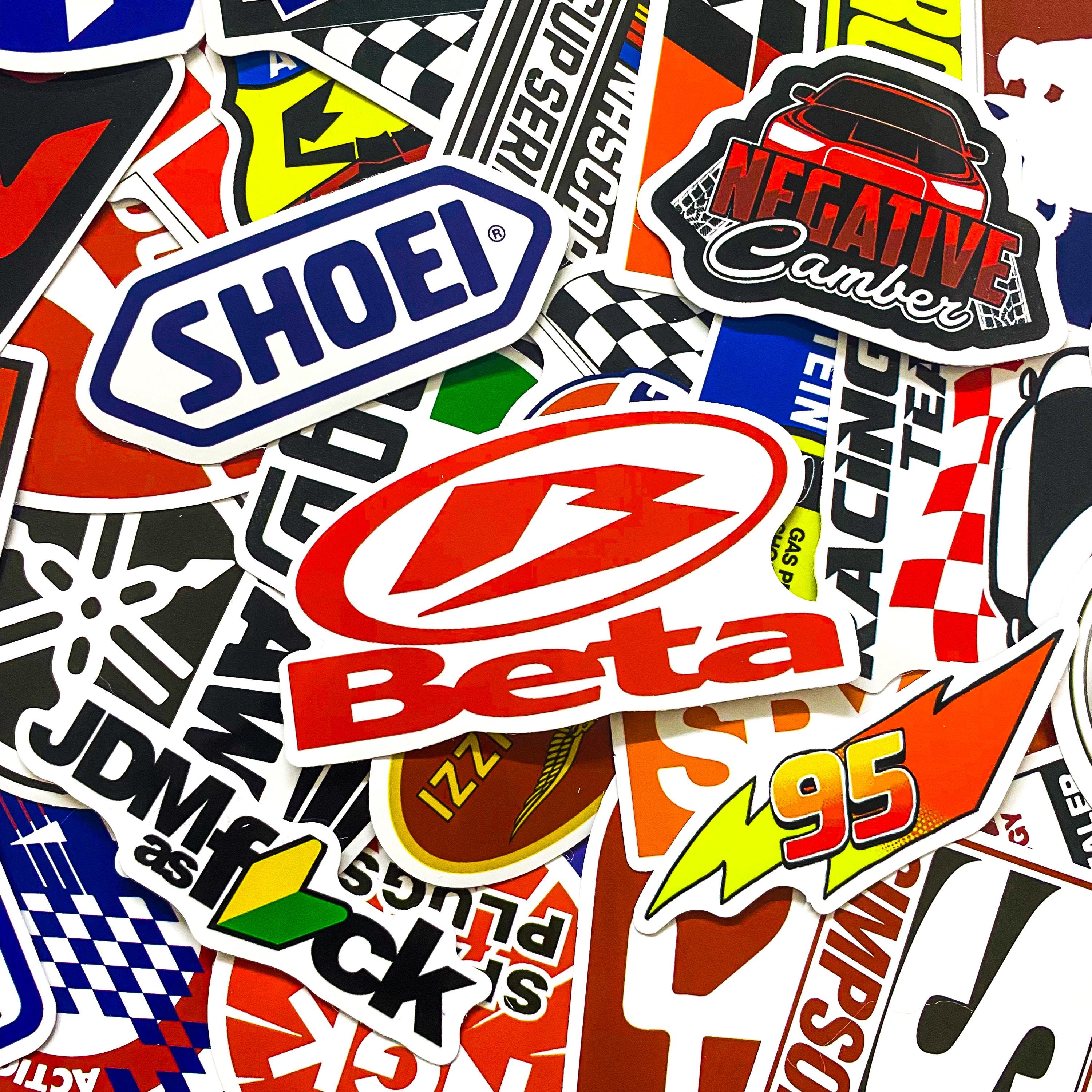 100PCS Racing Logo Stickers, Cool Style Stickers, Drift Car Stickers ...