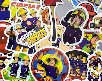 50 STKS Brave Brandweerman Stickers, Heldere Cartoon Reddingsteam Stickers, Educatieve Noodstickers, Kleurrijke Stickers voor Helm, DIY Craft