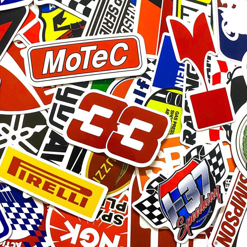 100PCS Racing Logo Stickers, Cool Style Stickers, Drift Car Stickers ...