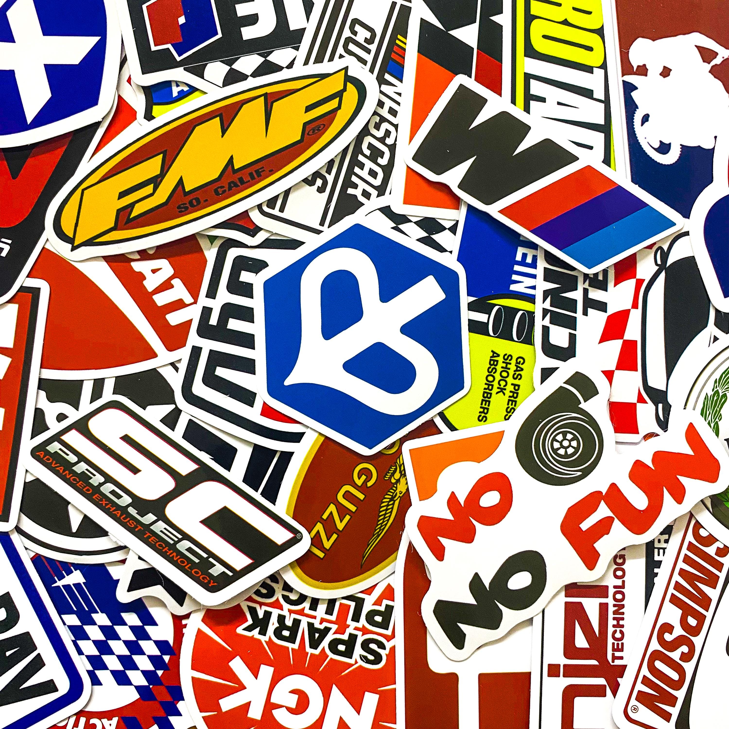 100PCS Racing Logo Stickers, Cool Style Stickers, Drift Car Stickers ...
