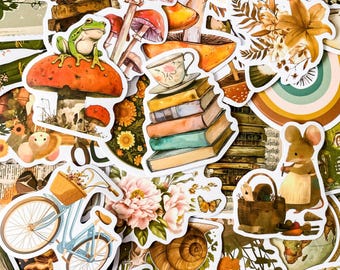 100 zufällige Retro Natur Aufkleber, botanische Aufkleber, Weinleseblumenaufkleber, künstlerische wasserdichte Aufkleber für Kindle, Scrapbook, Laptop
