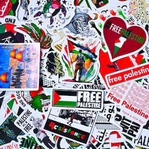 Paquete de 100 pegatinas de Palestina gratis, pegatinas de apoyo a Palestina, pegatinas de fin de ocupación, pegatinas de Palestina para portátiles, libros Kindle