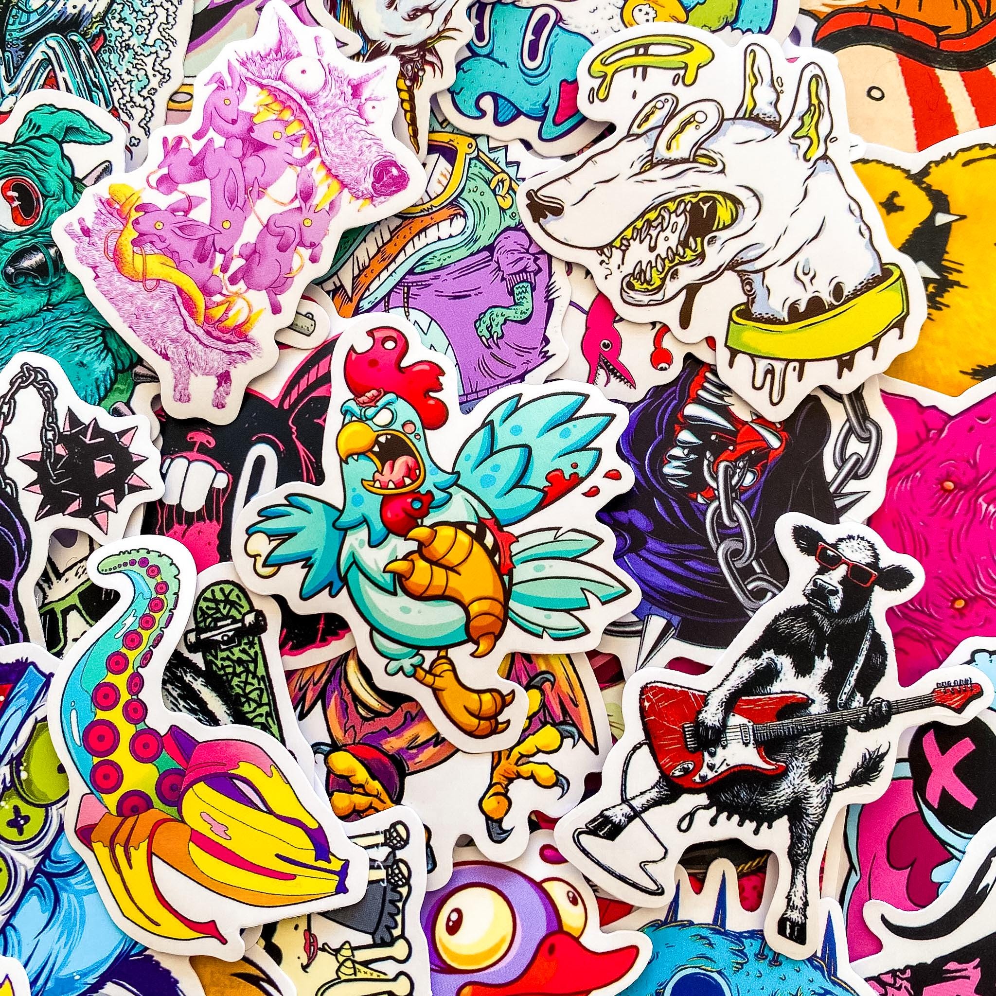 50PCS Creepy Critter Stickers Pack, Twisted Animal Graffiti Stickers ...