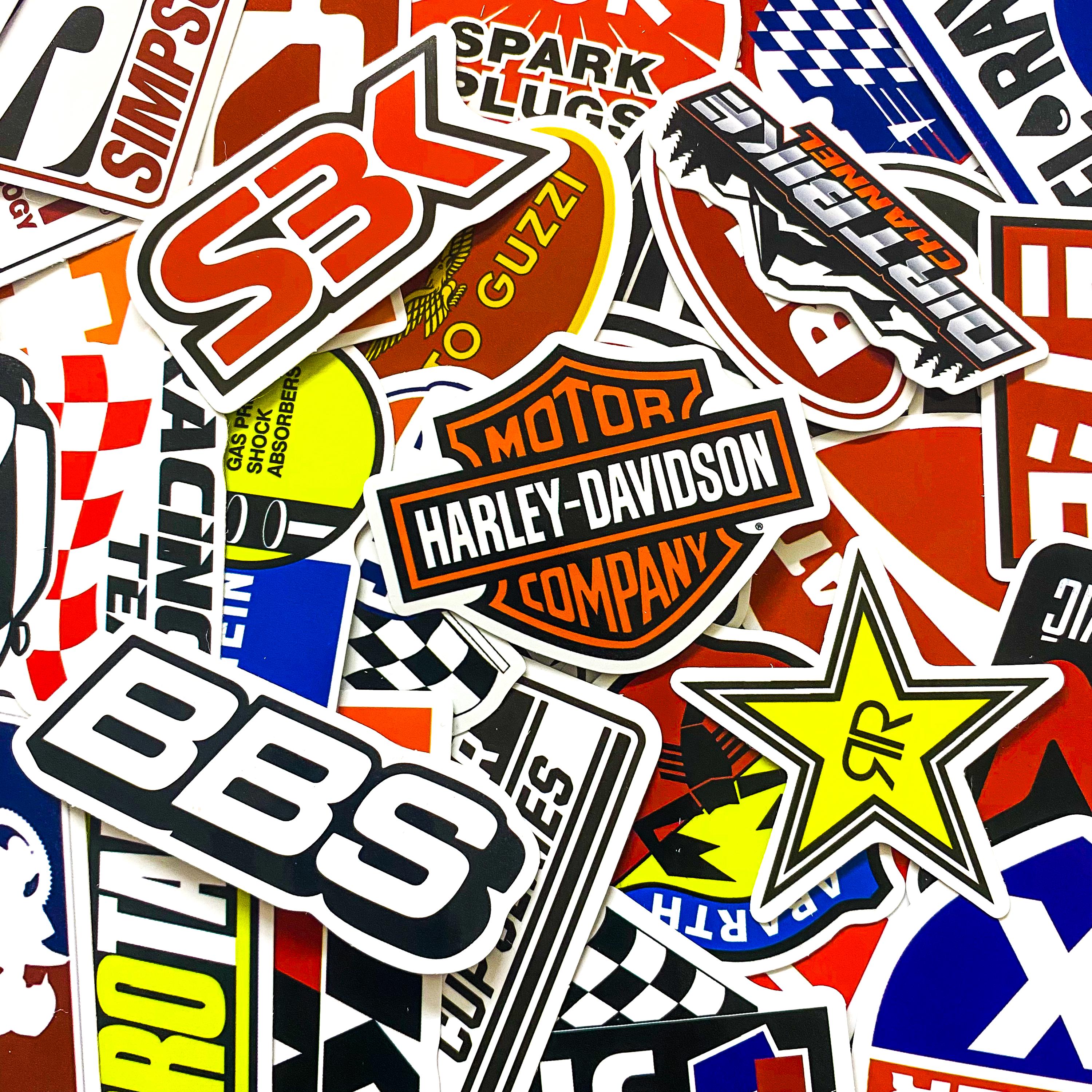 100PCS Racing Logo Stickers, Cool Style Stickers, Drift Car Stickers ...