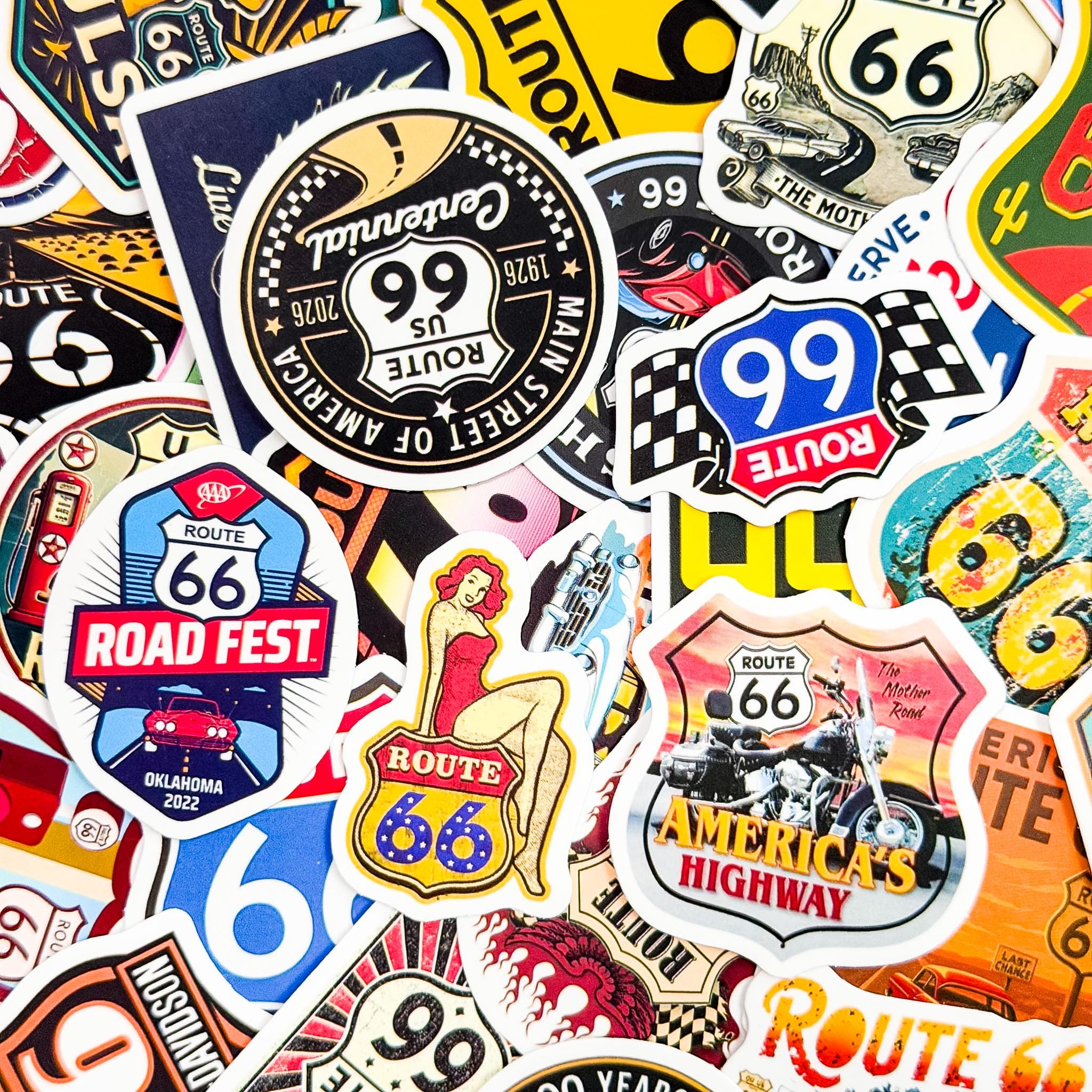 50PCS Rustic Highway Stickers Pack, Adventurous Western Travel Stickers ...