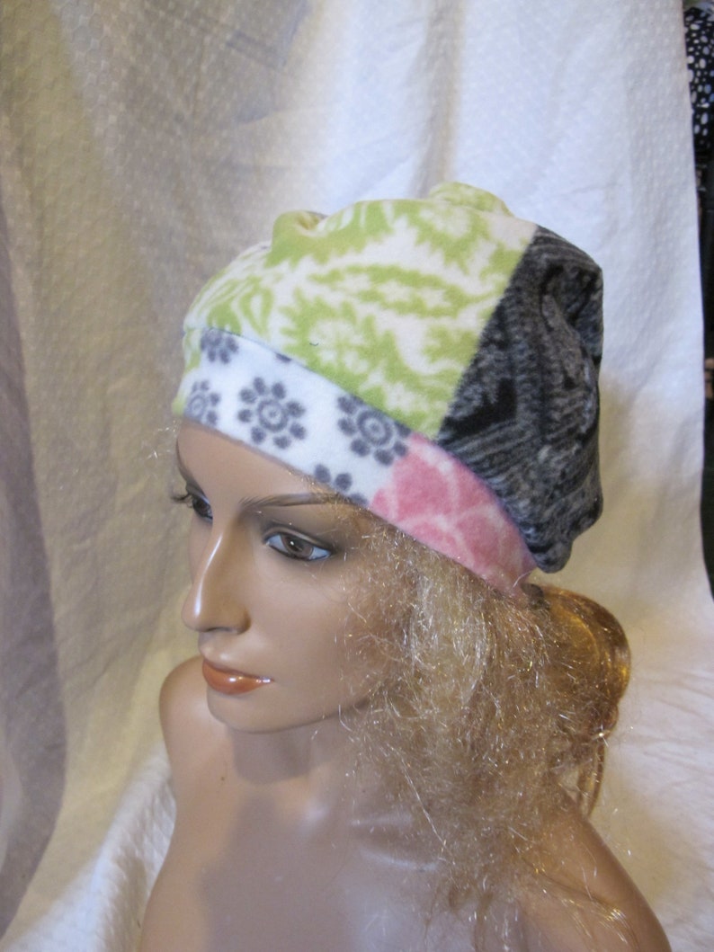 Unisex Slouchy Hat BlackPinkGreen Boho Stripe Fleece Slouchy Beanie Slouchy Beanie Unisex Slouchy Beanie SALE