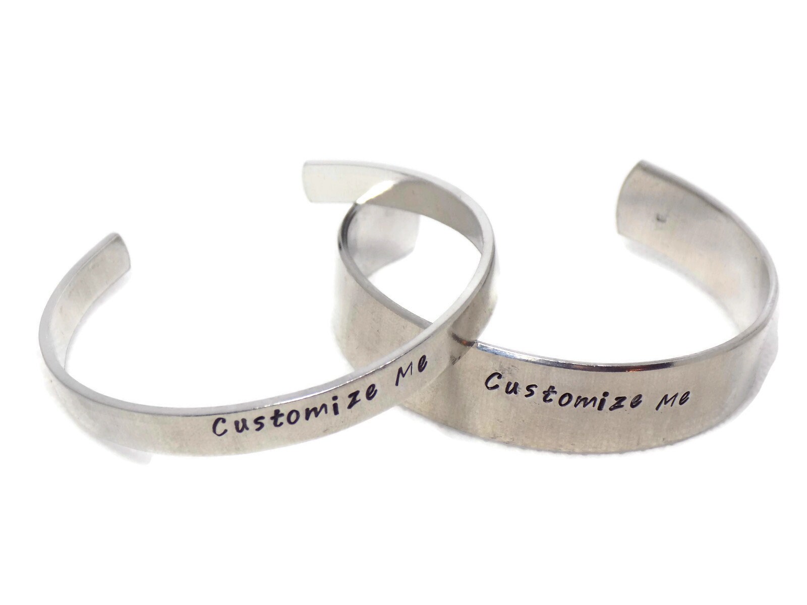 Custom Hand Stamped Metal Cuff Bracelet - Etsy
