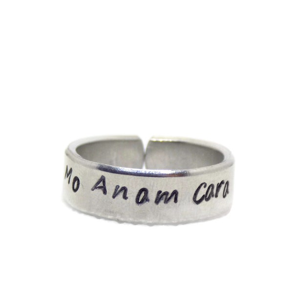 Mo Anam Cara Ring Hand Stamped