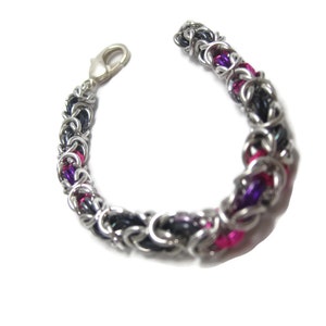 Peek of Pink Byzantine Bracelet