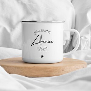 Personalized Enamel Mug 350ml – Mug with Name | Camping Mug | Gift for Men & Women | Outdoor Enamel Mug
