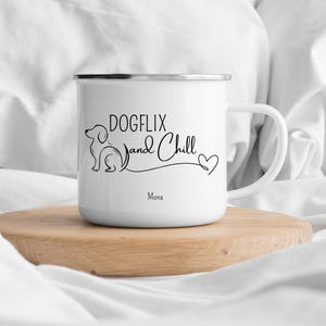 Personalized Enamel Mug 350ml – Mug with Name | Camping Mug | Gift for Men & Women | Outdoor Enamel Mug