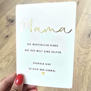 Carte postale « Maman – Dorée » | Carte de fête des mères avec effet doré