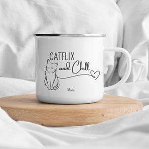 Personalized Enamel Mug 350ml – Mug with Name | Camping Mug | Gift for Men & Women | Outdoor Enamel Mug