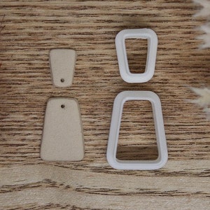 Set of 2 Duo Trapezium Polymer Clay Cutters, Jewellery Cutter Tools, Polymer Clay Cutter, Clay Cutters, Mini Clay Cutter, Clay Craft Cutters